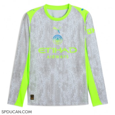 Muški Nogometni Dres Manchester City Rezervni 2025-26 Dugi Rukav Muški Nogometni Dres Manchester City Rezervni 2025-26 Dugi Rukav